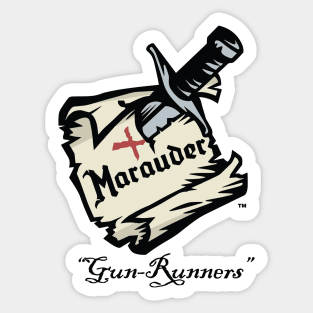 Marauder "Gun-Runners" Knife & Map Logo Sticker